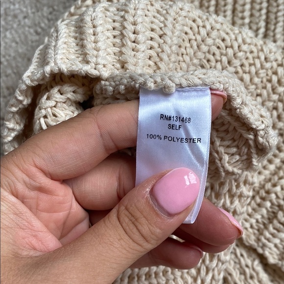 Fate Beige Knit Sweater Shirt - Picture 4 of 5